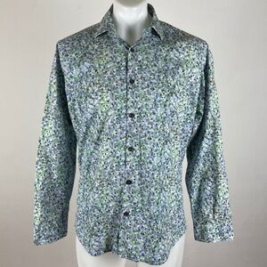 Jared Lang Pastel Watermark Regular Fit Long Sleeve Shirt Size L